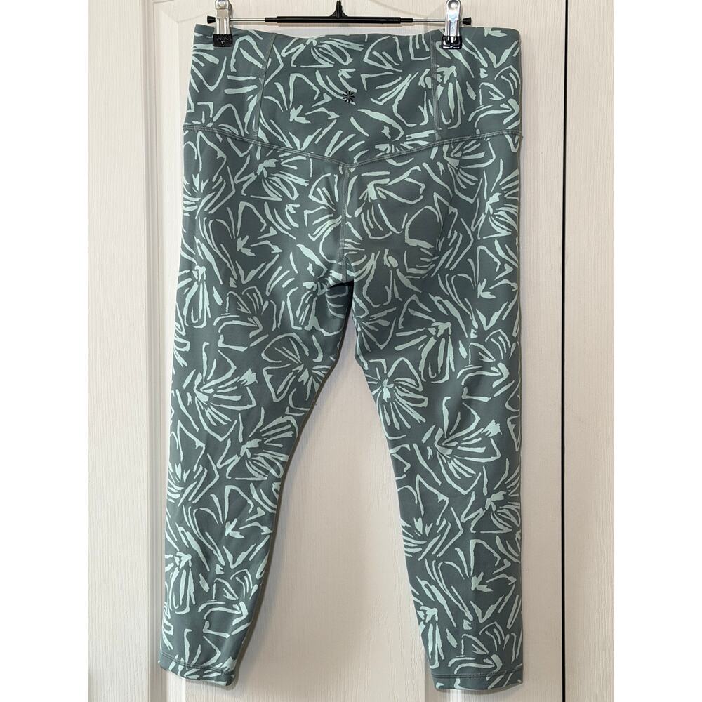 Athleta Elation Textured 7/8 Leggings-Large-Floral Sketch Minimali Green - Picture 2 of 6